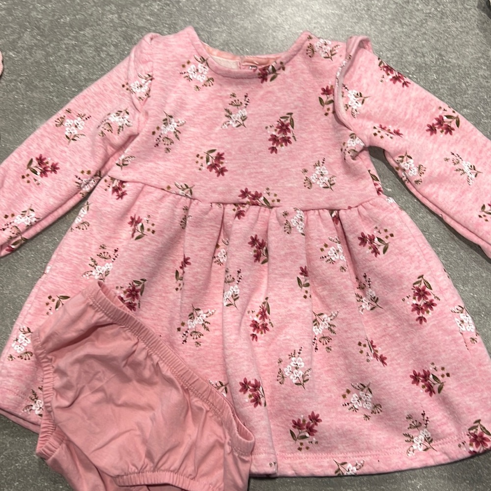 Floral pink dress